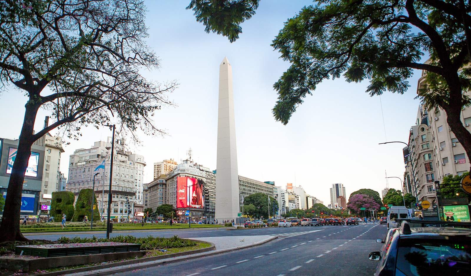 Avenida 9 de Julio and the Obelisco in Buenos Aires, Argentina