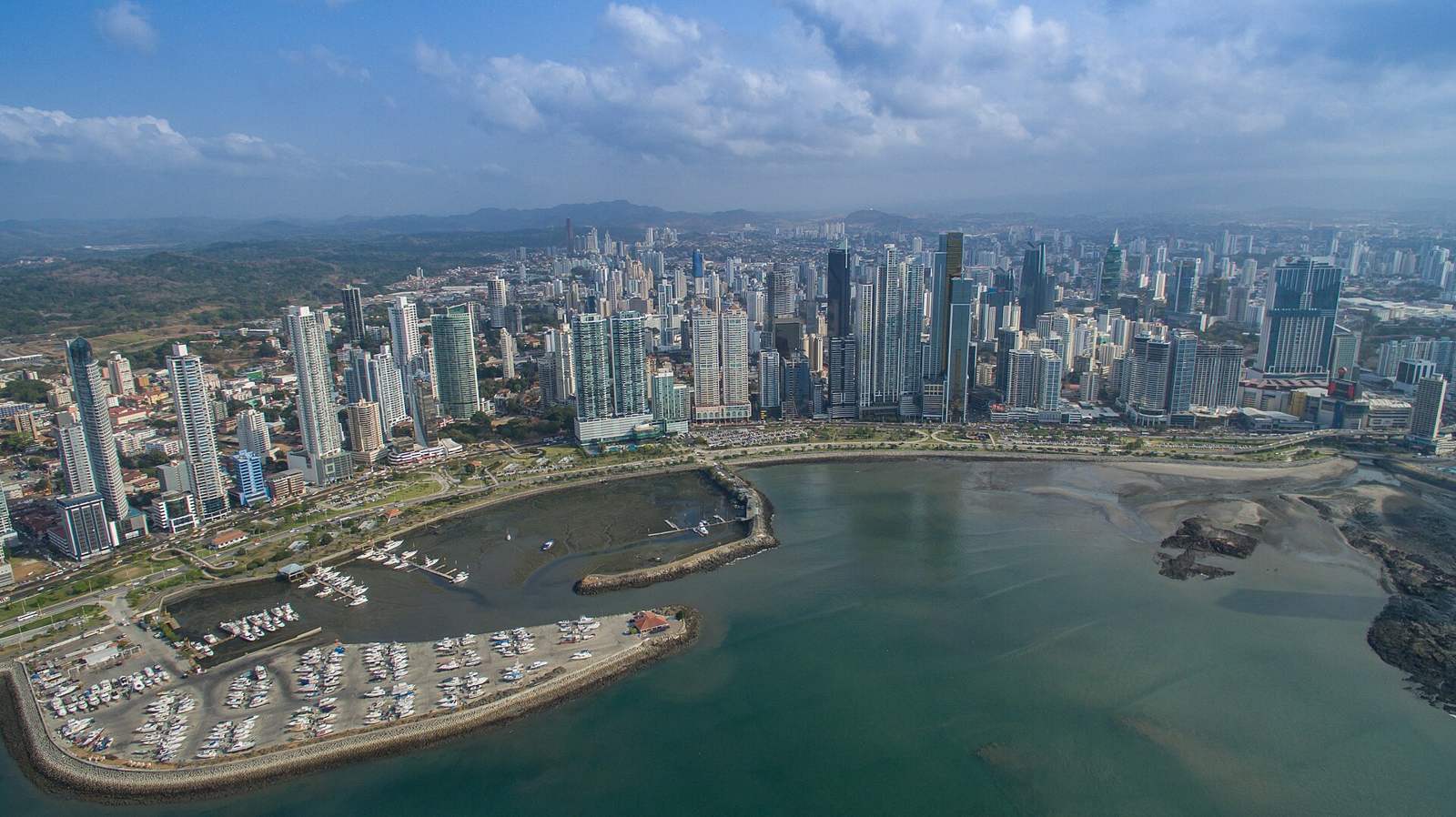 The Panama City financial district skyline